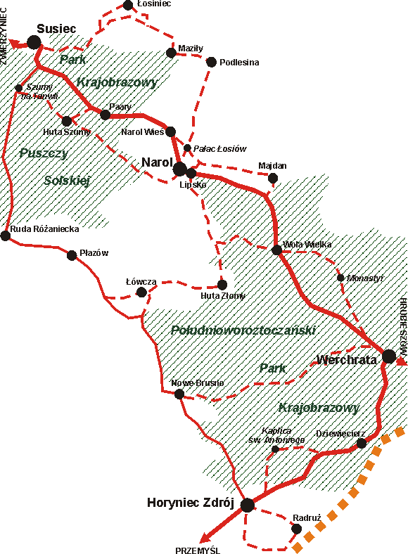 Mapa przebiegu trasy