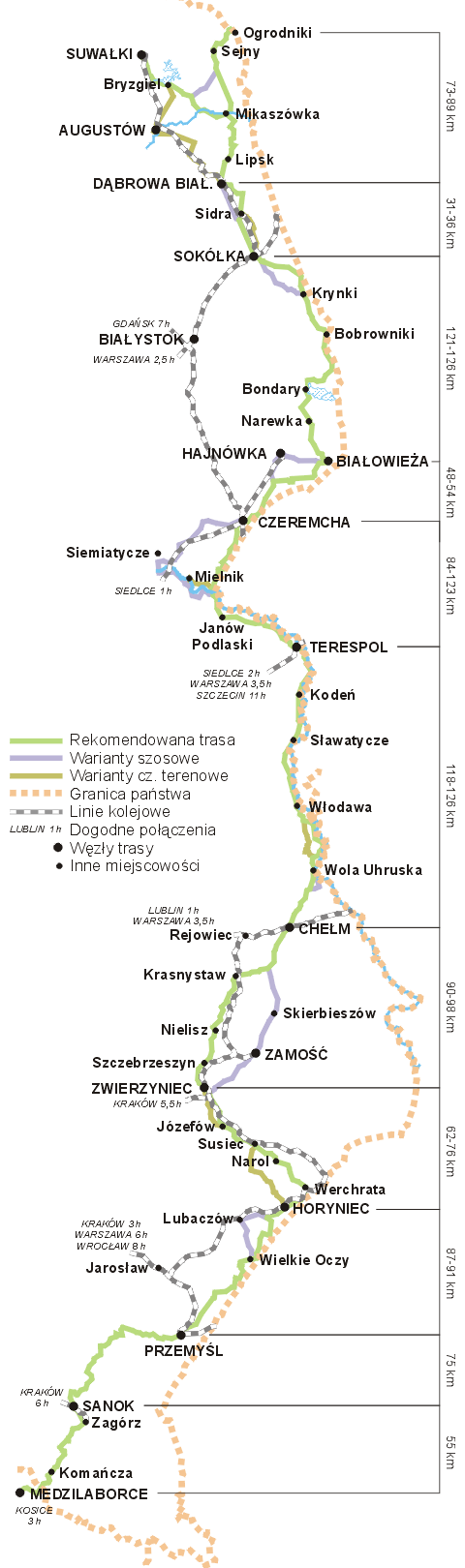 Mapa przebiegu trasy